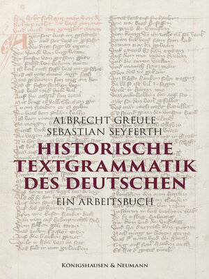 cover image of Historische Textgrammatik des Deutschen
